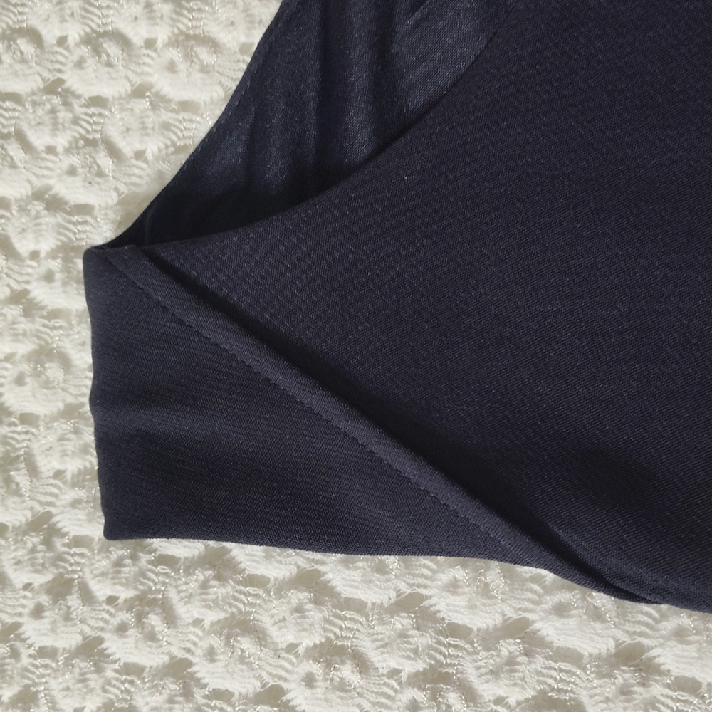 Ann Taylor Top Blouse Casual Peplum Sleeveless Round Neck Black 14 Petite - Picture 6 of 11